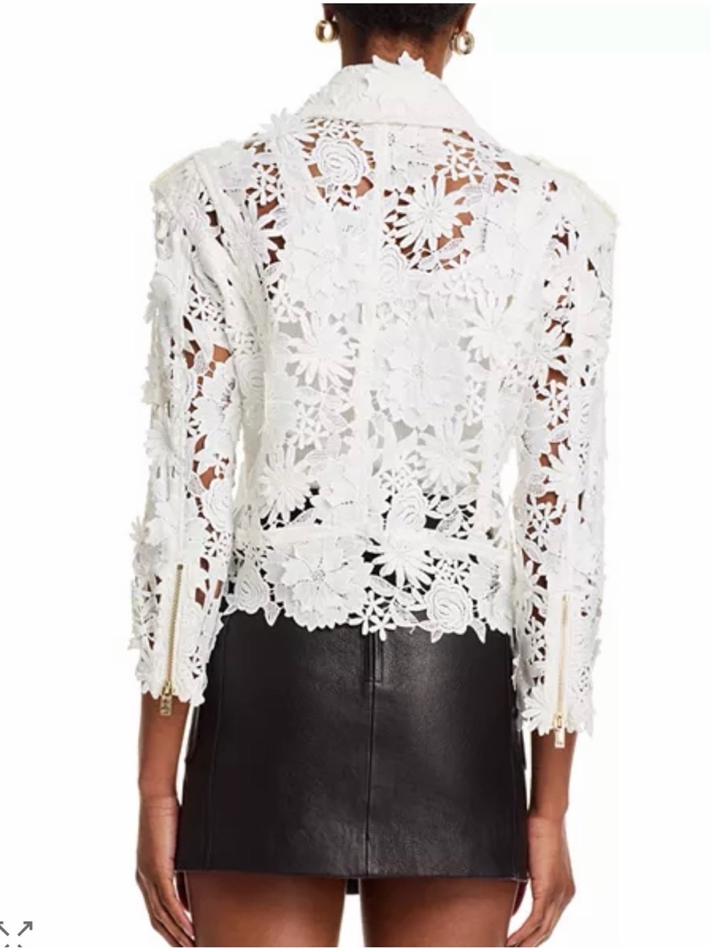Generation love Crawford 3D Lace floral Moto Jacket size xl NWT - Picture 5 of 15